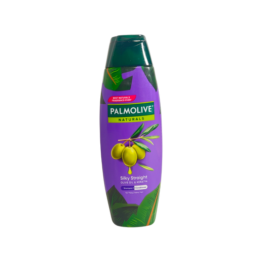 Palmolive Naturals Silky Straight Olive Oil and Keratin Shampoo+Conditioner for Frizzy/Wavy Hair 180mL