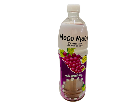 Mogu Mogu Grape Juice Flavored Drink with Nata de Coco 1000 mL