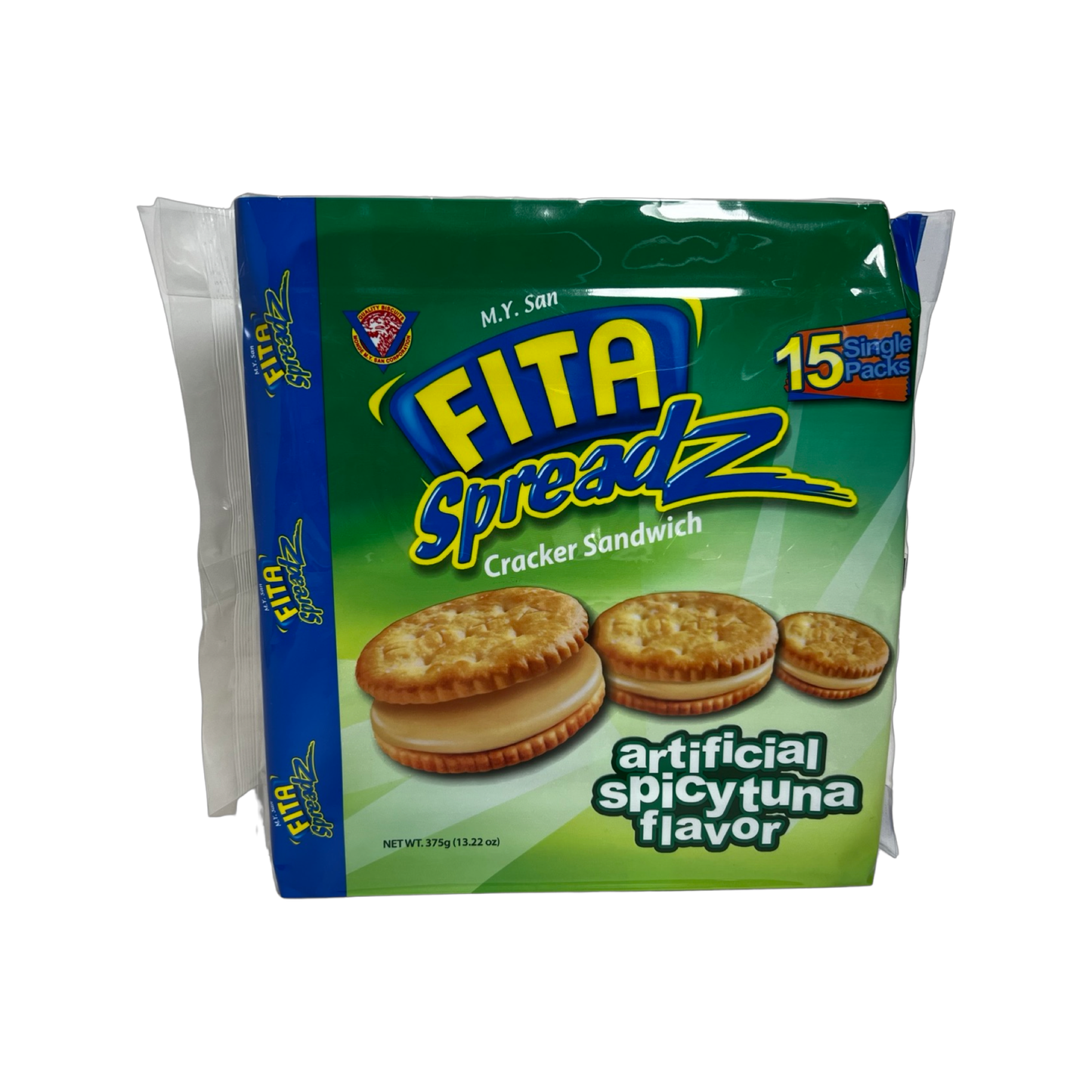 M.Y. San Fita Spreadz Cracker Sandwich Artificial Spicy Tuna Flavor 375g