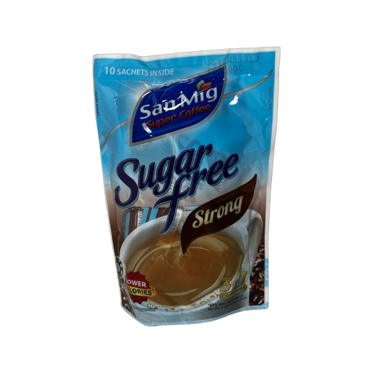 San Mig Super Coffee Sugar Free Strong 3in1 Coffee Mix 9g x 10 sachets 90g