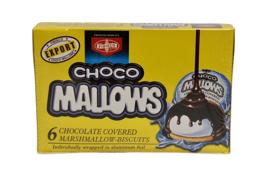 Fibisco Choco Mallows 6 Cocolate Covered Marshmallow Biscuits 100g