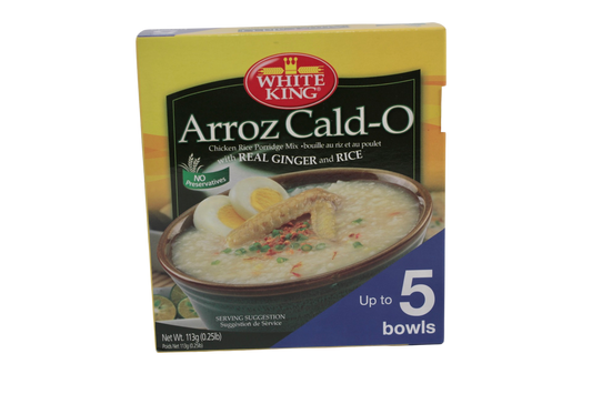 White King Arroz-Caldo (Chicken Rice Porridge Mix with Real Ginger and Rice) 113g
