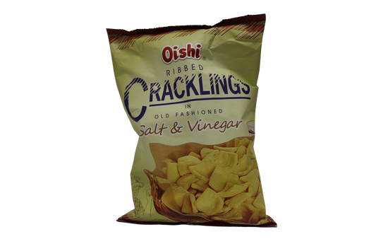 Oishi Ribbed Cracklings (Old Fashioned) Salt & Vinegar 90g