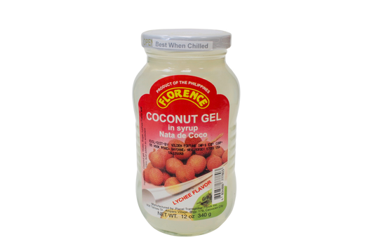 Florence Coconut Gel Nata De Coco in Syrup (Lychee Flavor) 340g