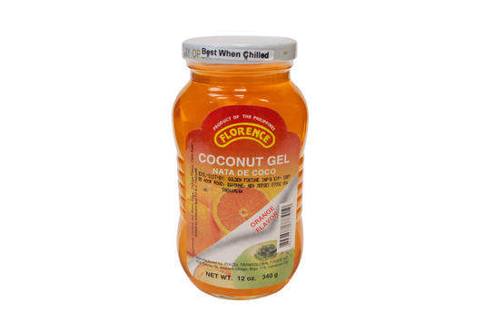 Florence Coconut Gel Nata De Coco (Orange Flavor) 340g