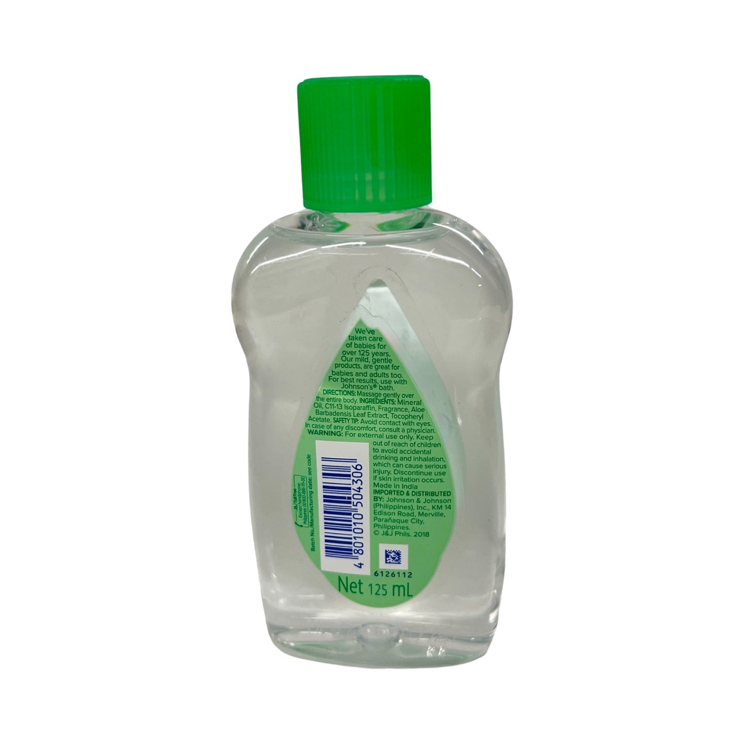 Johnson’s Baby Oil Aloe Vera (125mL) Green