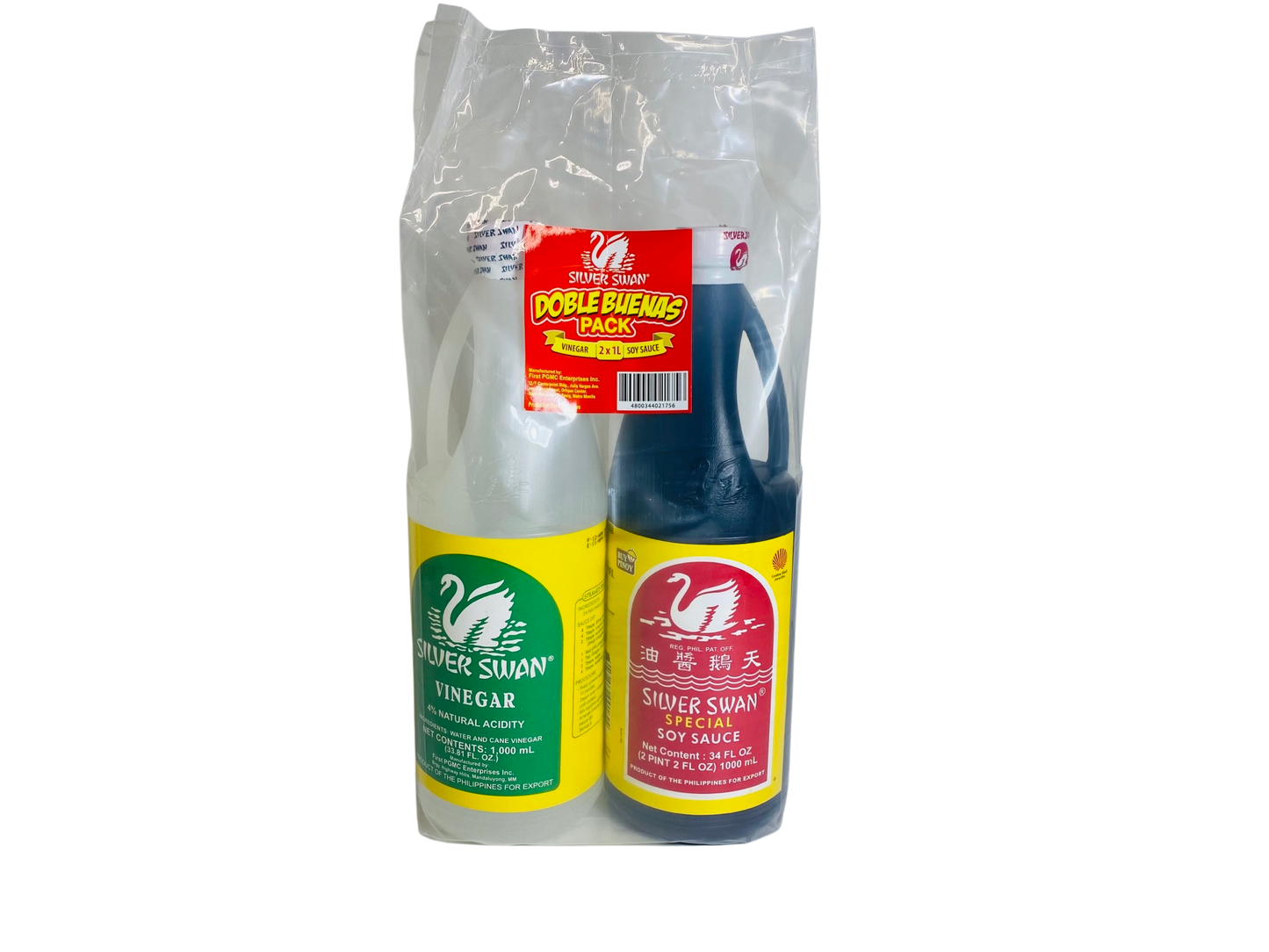 Silver Swan Cane Doble Buenas Pack 2x1L Vinegar & Soy Sauce