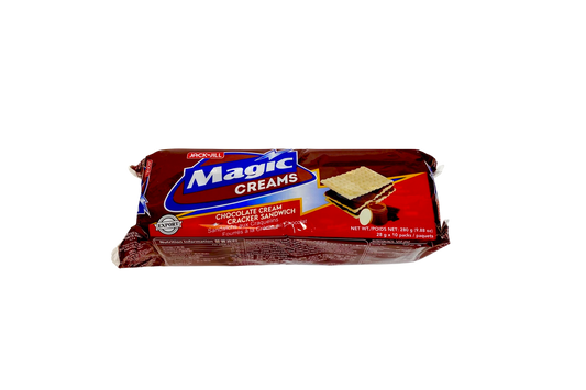 Jack N Jill Magic Creams  Chocolate Flavored Cream Cracker Sandwich (Brown) 10pk 280g