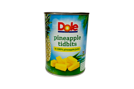 Dole Pineapple Tidbits 100% Pineapple Juice 567g