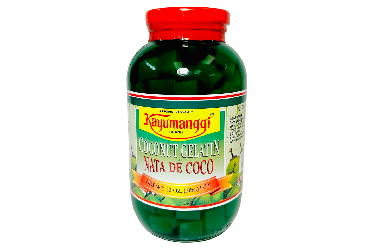 Kayumanggi Brand Coconut Gelatin Nata De Coco (Green) 907g