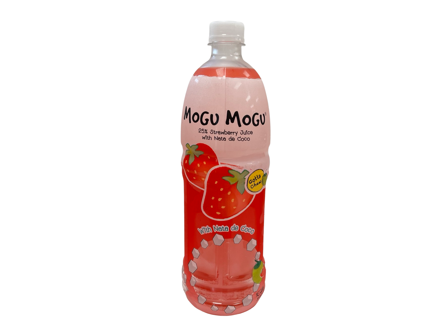 Mogu Mogu Strawberry Flavored Drink with Nata de Coco 1000 mL