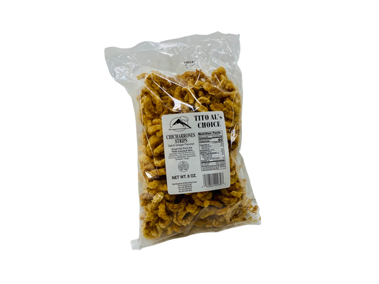 Tito Al's Choice Chicharones Strips Salt & Vinegar Flavor 8oz