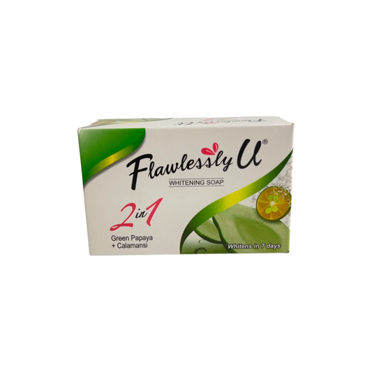 Flawlessly U Whitening 2in1  Soap (Green Papaya+Calamansi) 125g