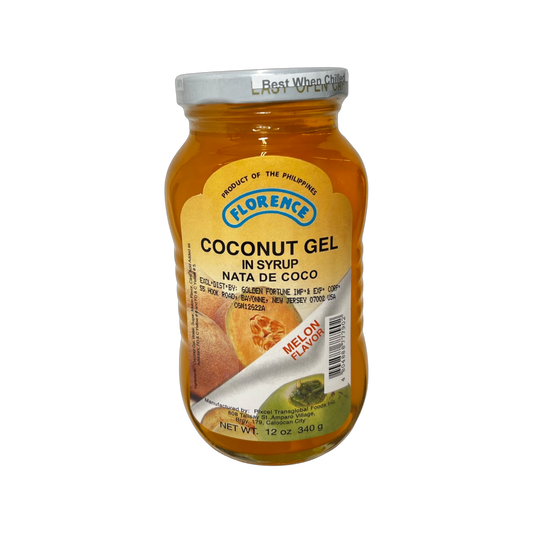 Florence Coconut Gel in Syrup Nata de Coco Melon Flavor 340g