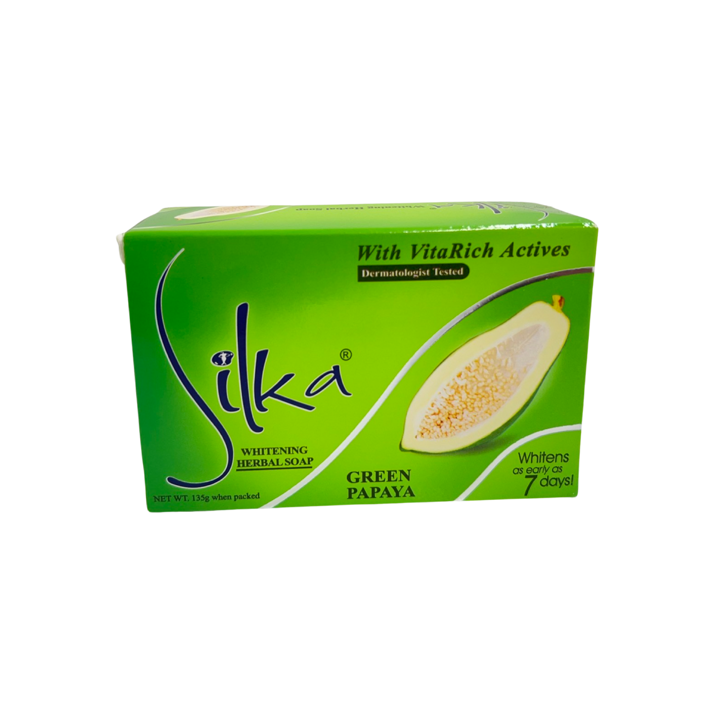 Silka Whitening Herbal Soap (Green Papaya) 135g