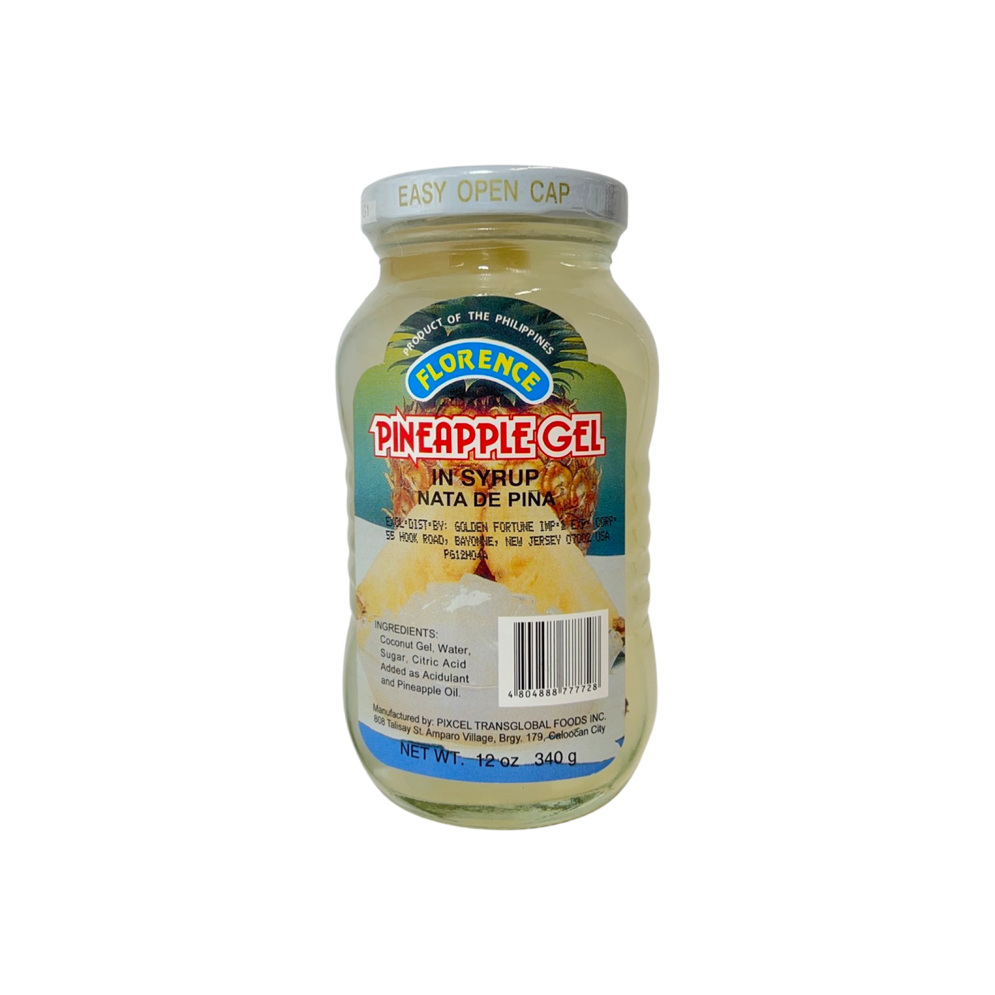 Florence Pineapple Gel in Syrup (Nata de Piña) 340g