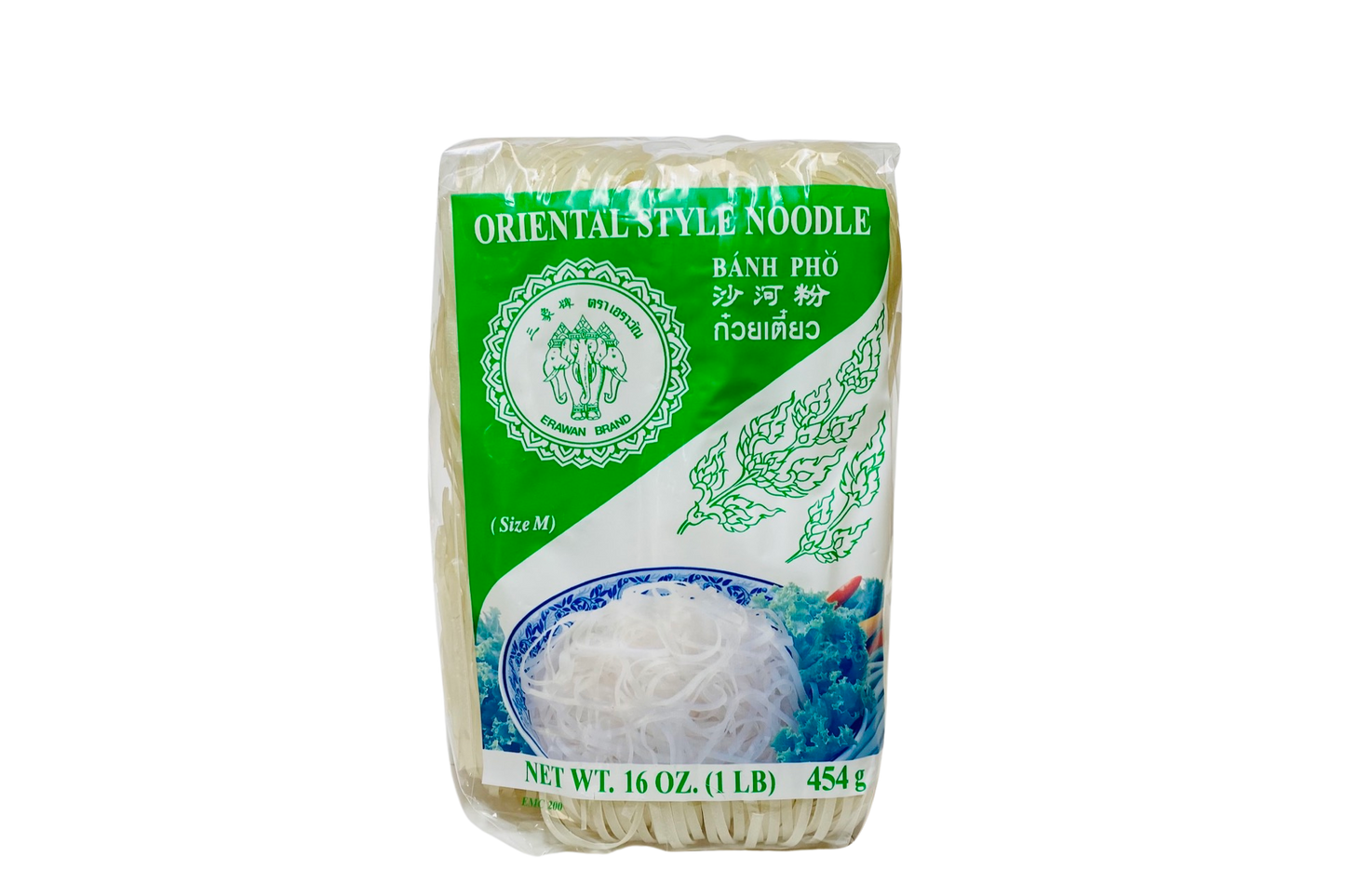 Oriental Style Noodle Medium (Green) 454g