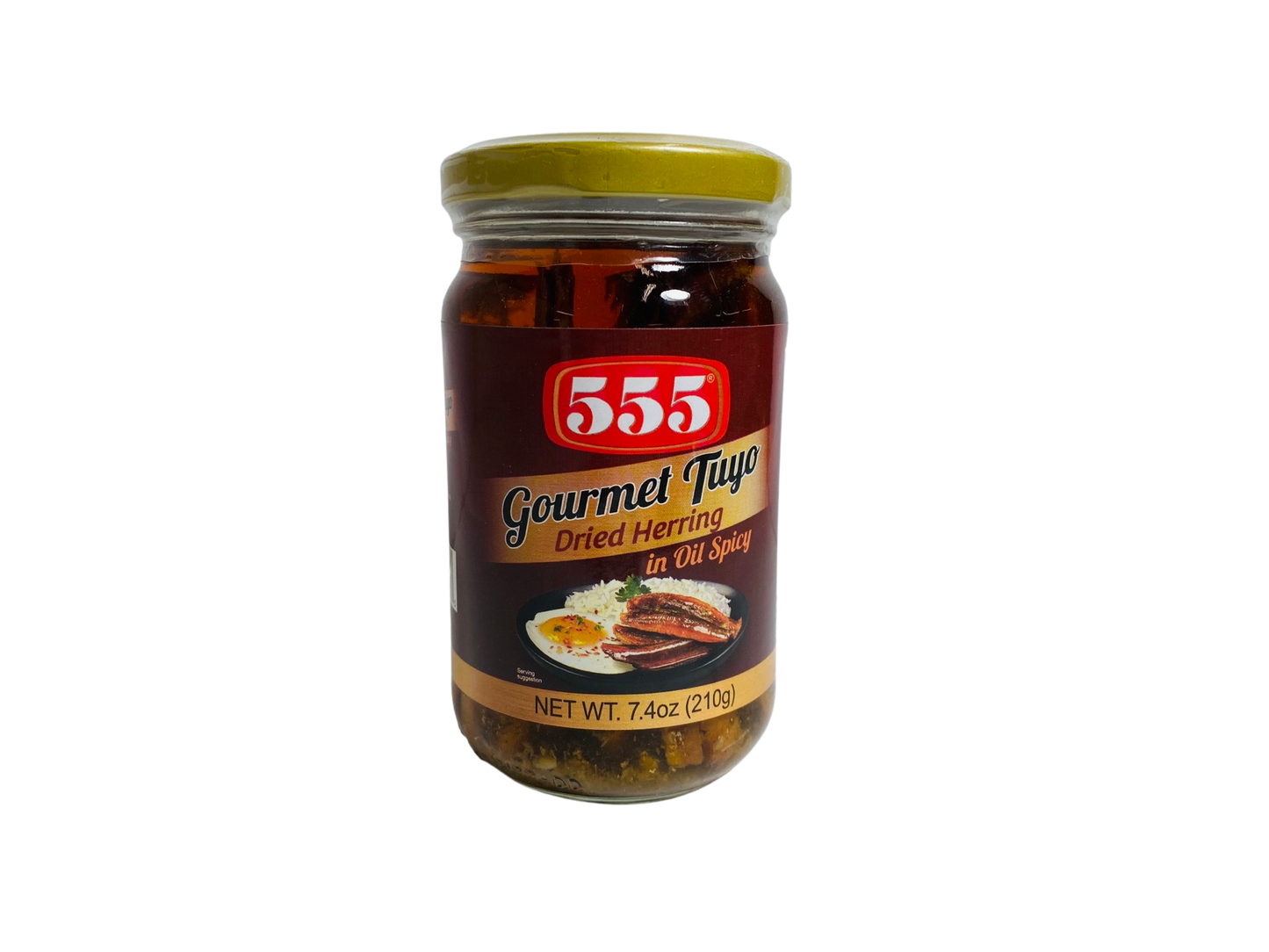 555 Gourmet Tuyo Dried Herring In Oil Spicy 210g