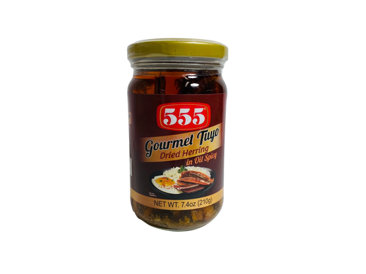 555 Gourmet Tuyo Dried Herring In Oil Spicy 210g