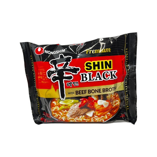 Nongshim Shin Black with Beef Bone Broth Ramyun Noodles with Seasoning Mix 130g