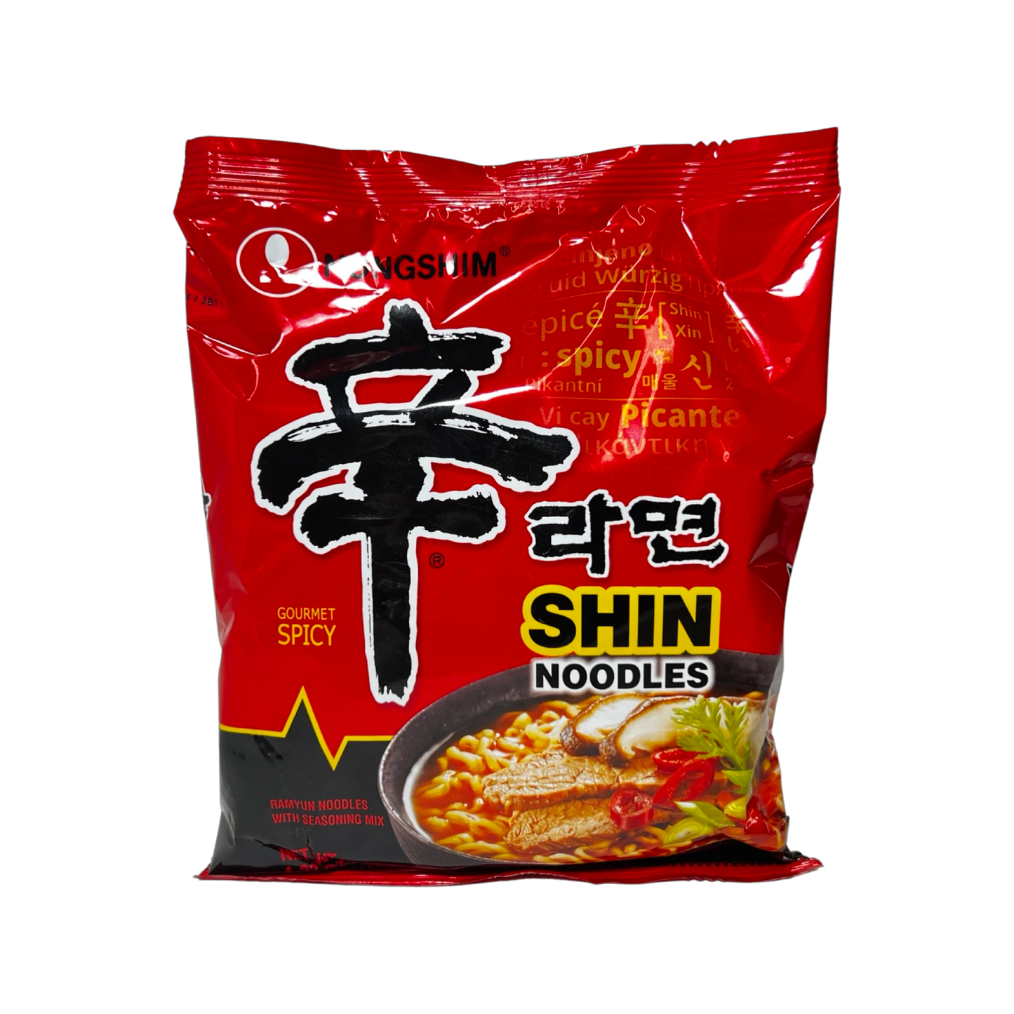 Nongshim Shin Noodles Gourmet Spicy Ramyun Noodles with Seasoning Mix 120g