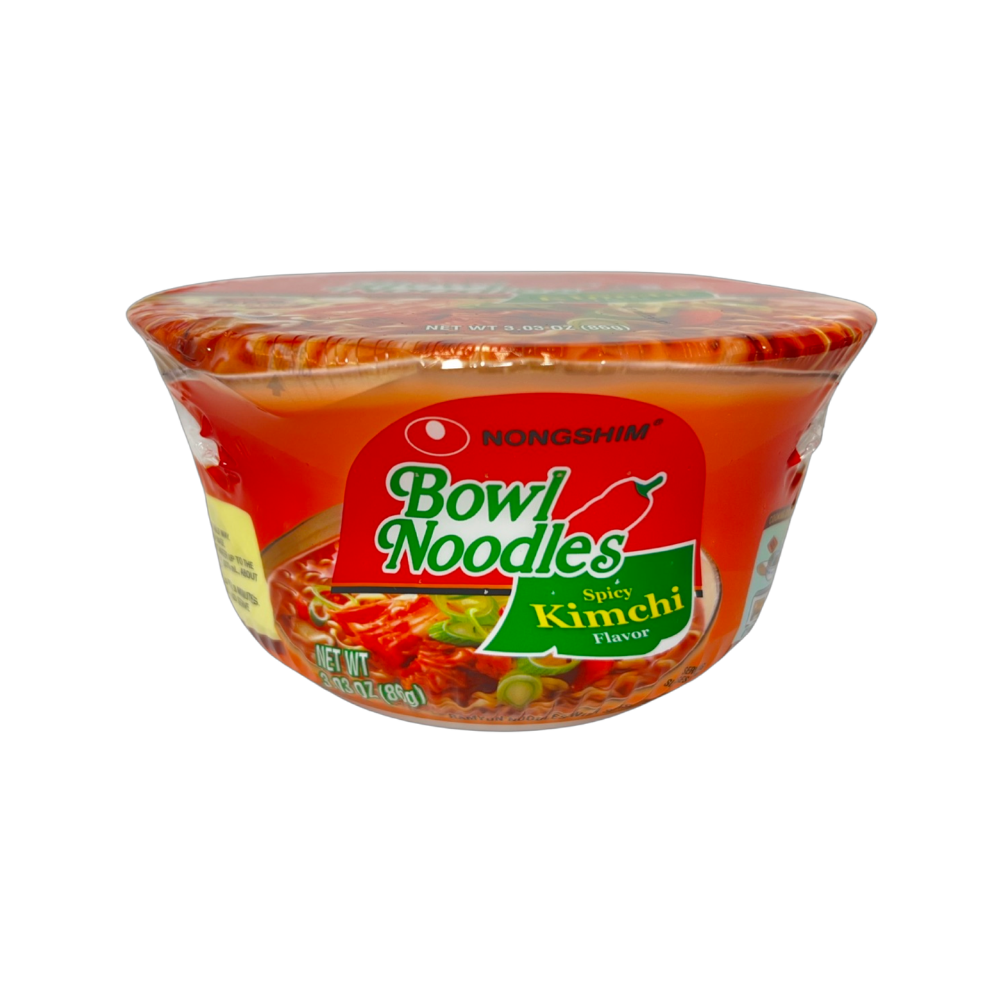 Nongshim Bowl Noodles Spicy Kimchi Flavor Noodles 86g