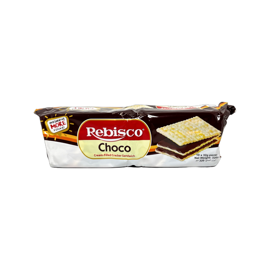 Rebisco Choco Cream-Filled Cracker Sandwich 10x32g packs 320g