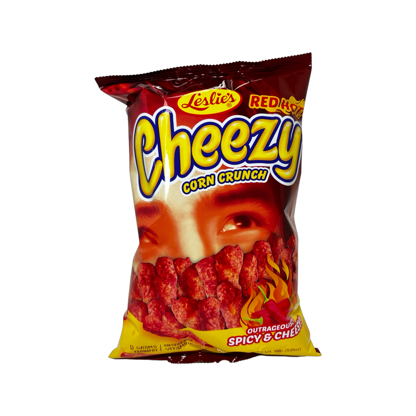 Leslie’s Cheezy Red Hot Corn Crunch 150g