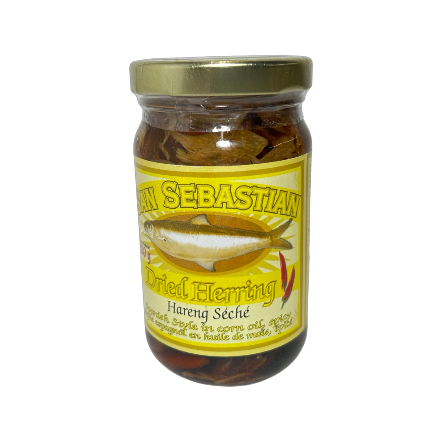 San Sebastian Dried Herring Spanish Style in Corn Oil Spicy 220g