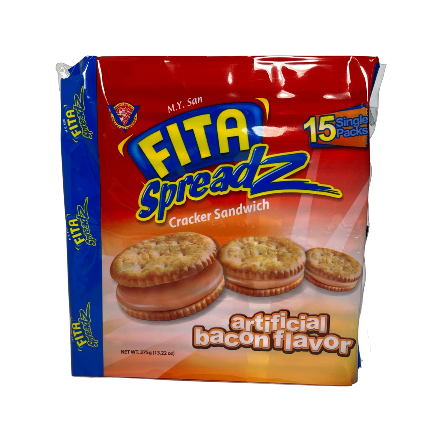 M.Y. San Fita Spreadz Cracker Sandwich Artificial Bacon Flavor 375g