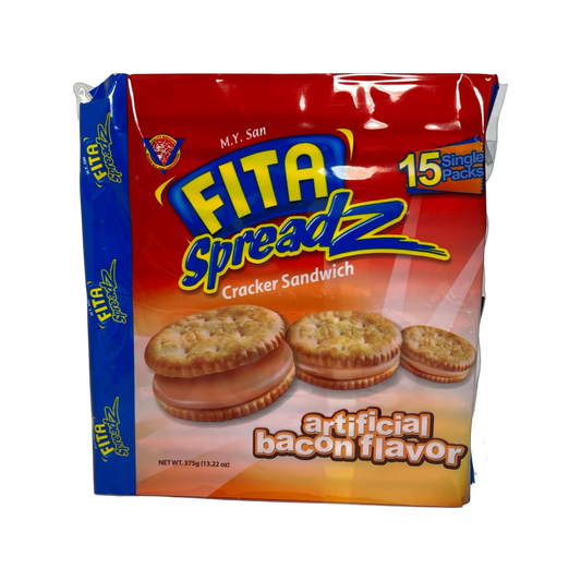 M.Y. San Fita Spreadz Cracker Sandwich Artificial Bacon Flavor 375g