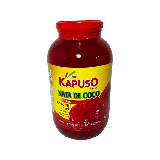 Kapuso Brand Nata de Coco Red Coconut Gel in Syrup 907g