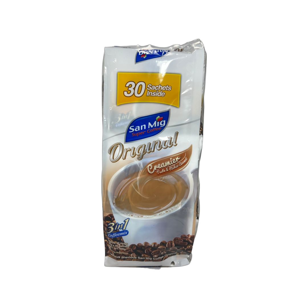 San Mig Super Coffee Original 3in1 Coffee Mix 20g x 30 sachets 600g