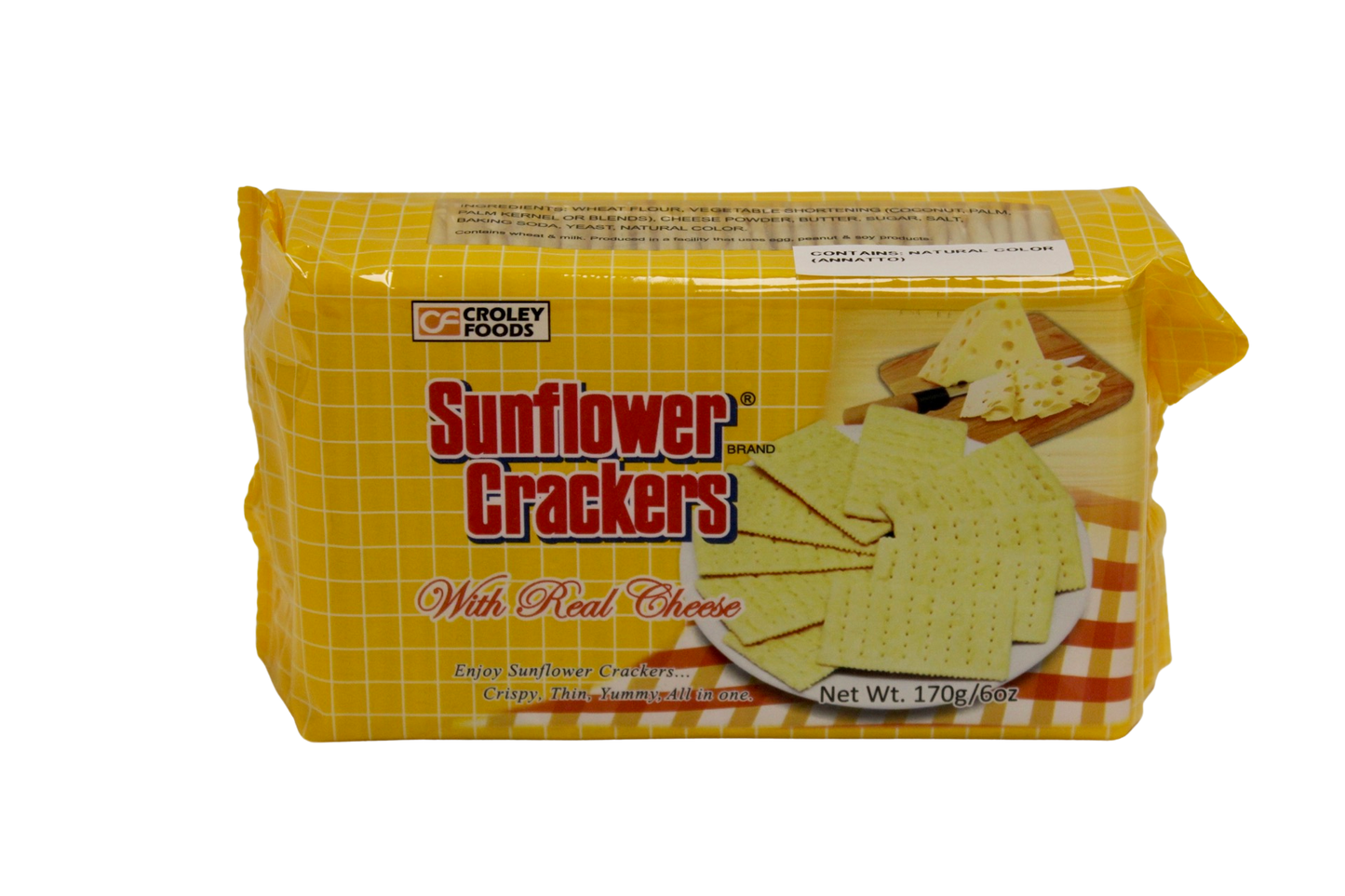 Croley Foods Sunflower Crackers With Real Cheese 190g