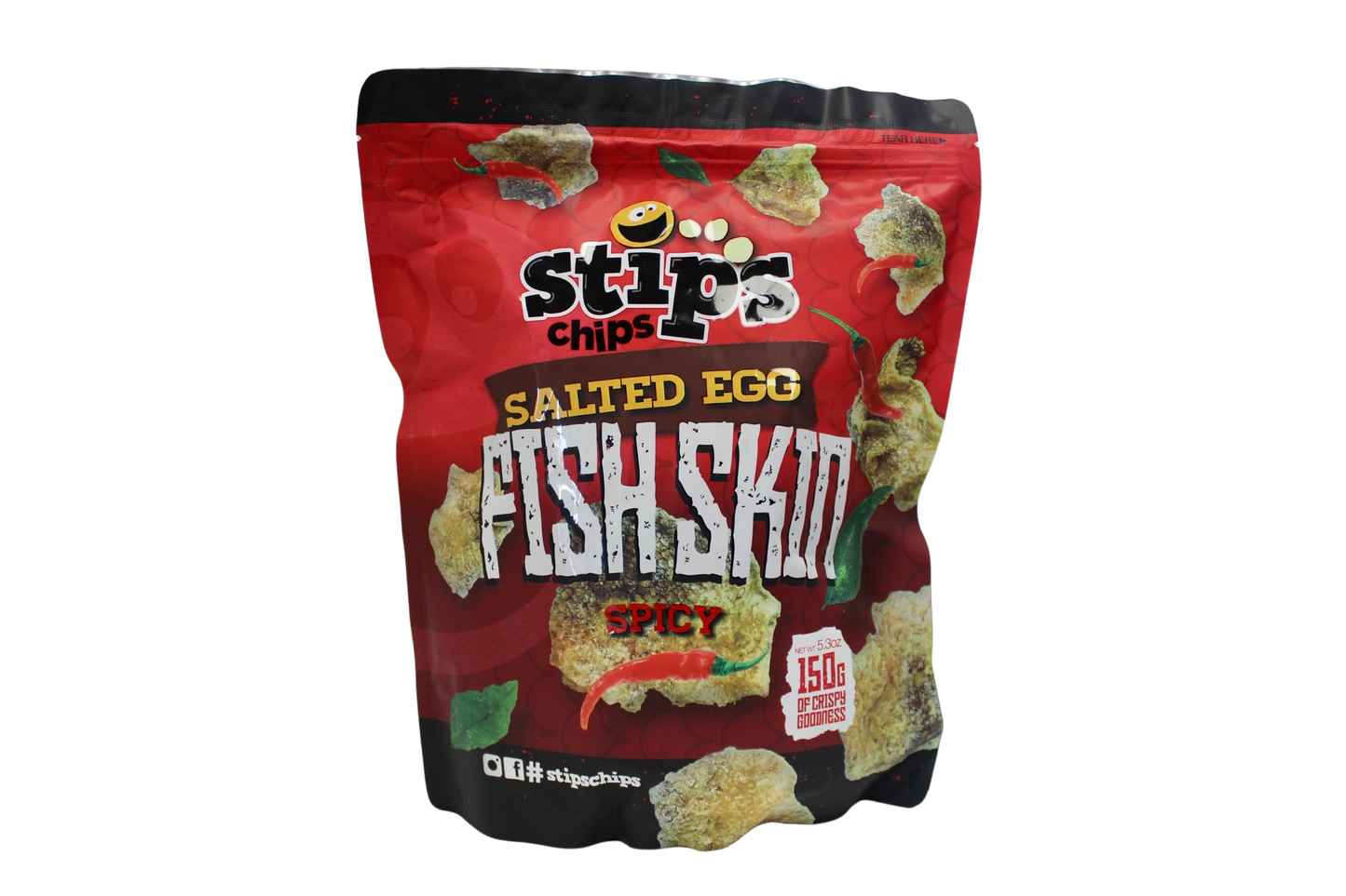 Stips Chips Salted Egg Fish Skin Spicy 150g