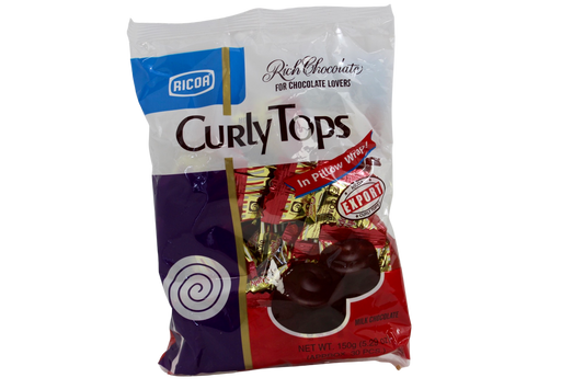 Ricoa Curly Tops Milk Chocolate 150g