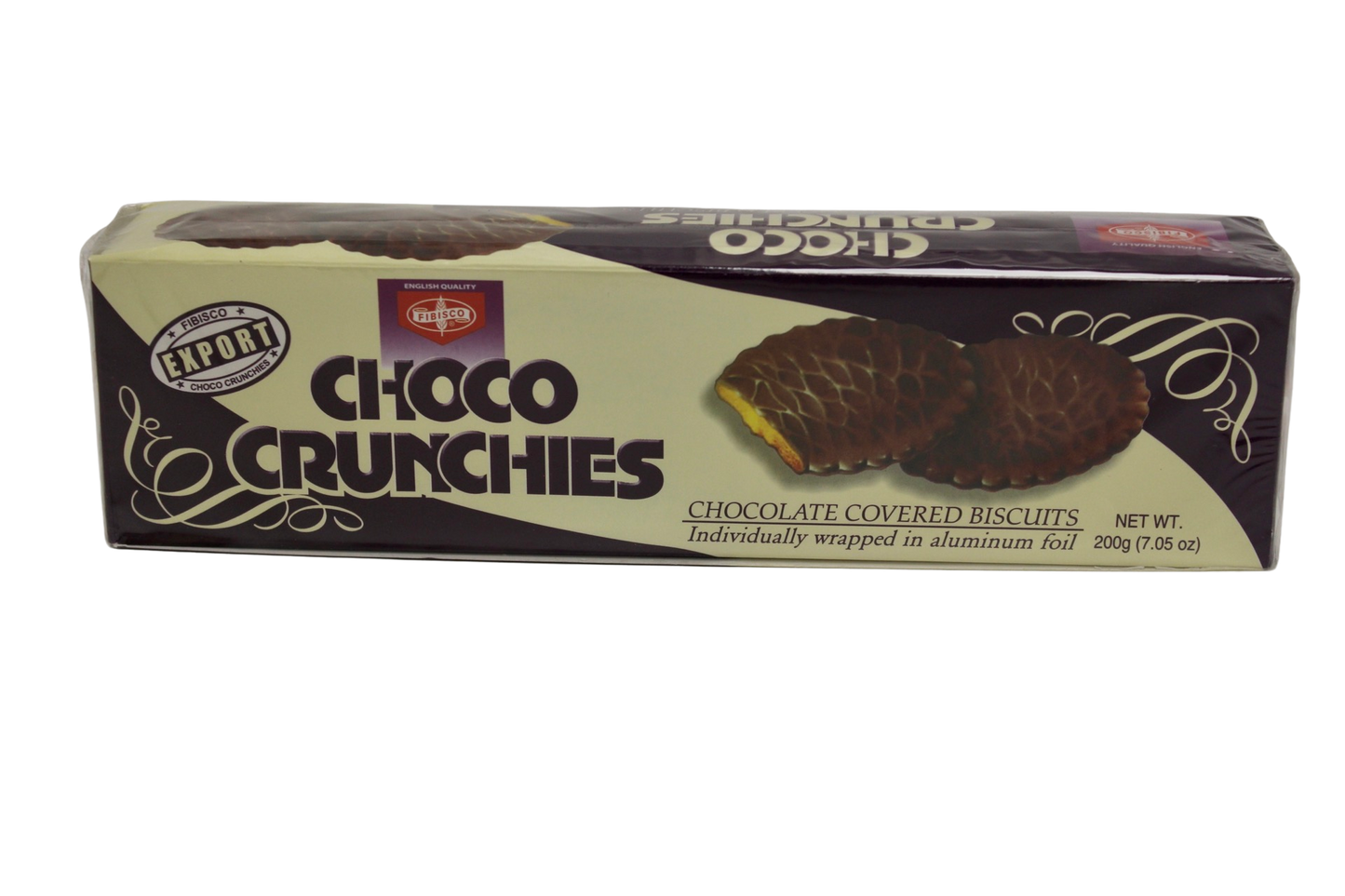 Fibisco Choco Crunchies Chocolate Covered Biscuits 200g