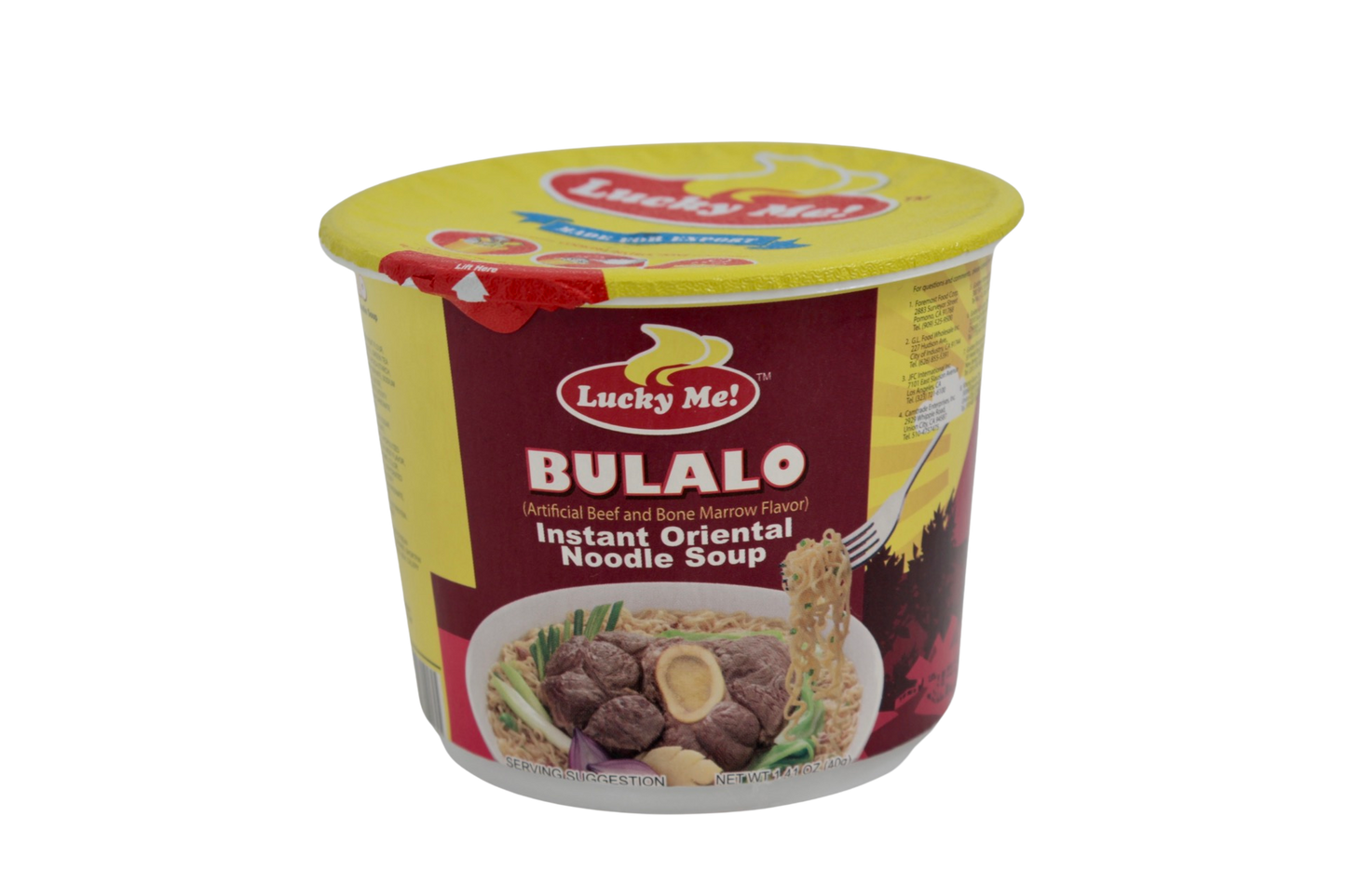 Lucky Me Bulalo Instant Oriental Noodle Soup (Artificial Beef and Bone Marrow Flavor) 40g