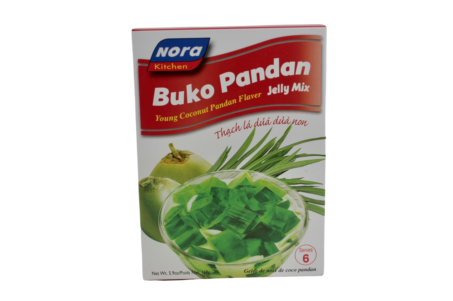 Nora Kitchen Buko Pandan (Young Coconut Pandan Flavor) Jelly Mix 168g