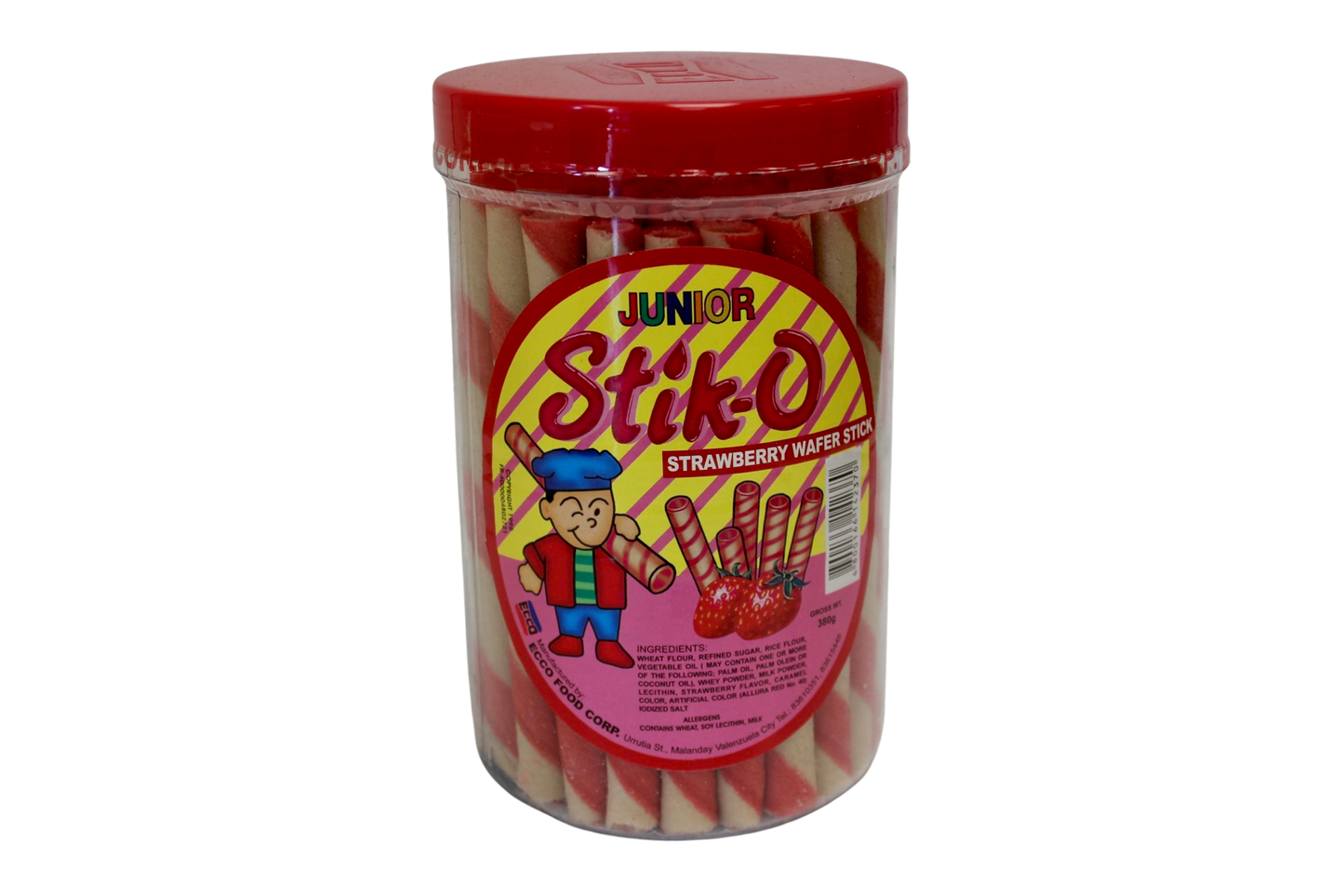 Junior Stik-O Strawberry Wafer Stick 380g