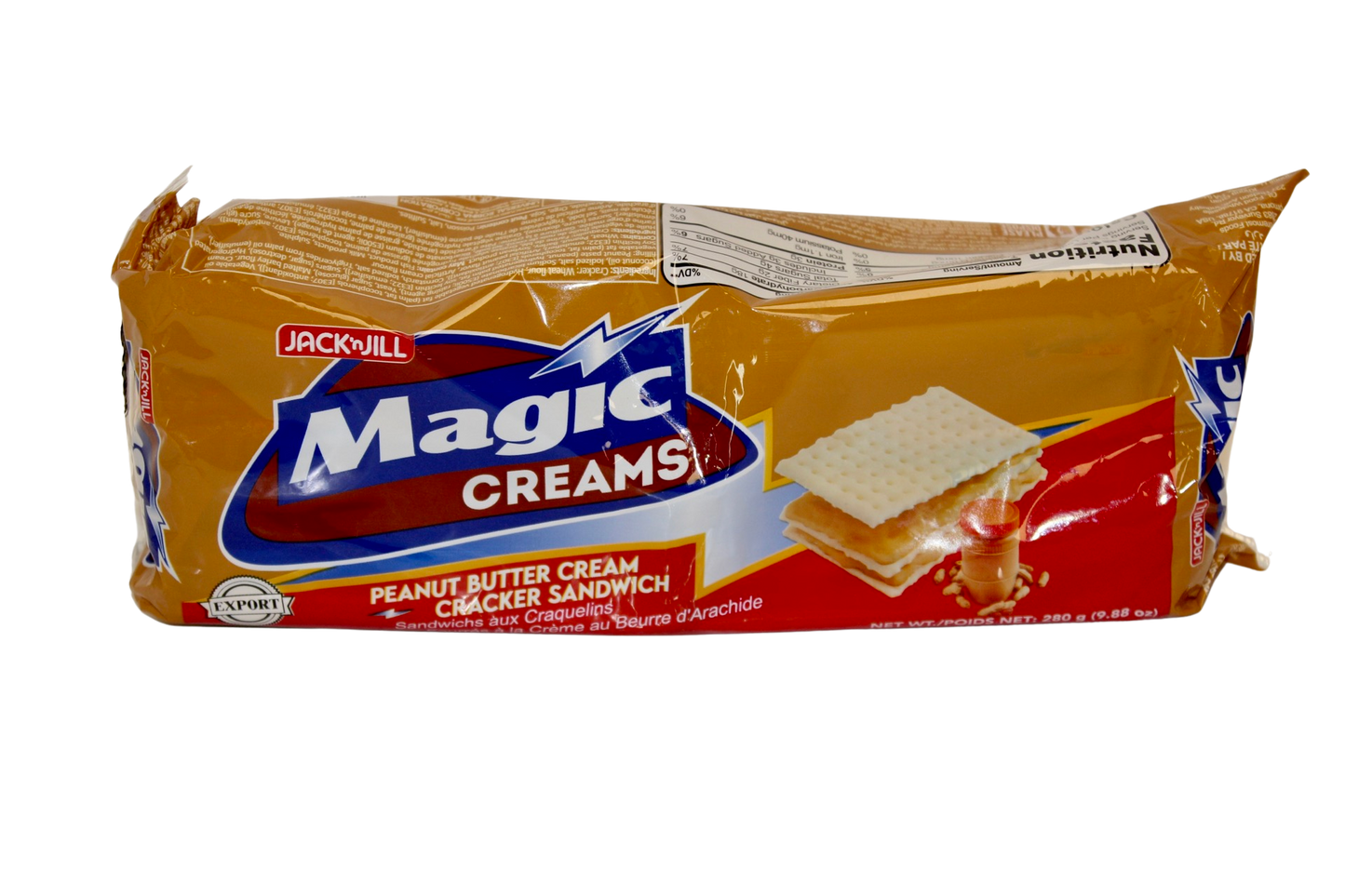 Jack N Jill Magic Creams Peanut Butter Cream Cracker Sandwich (Brown) 10pk 280g