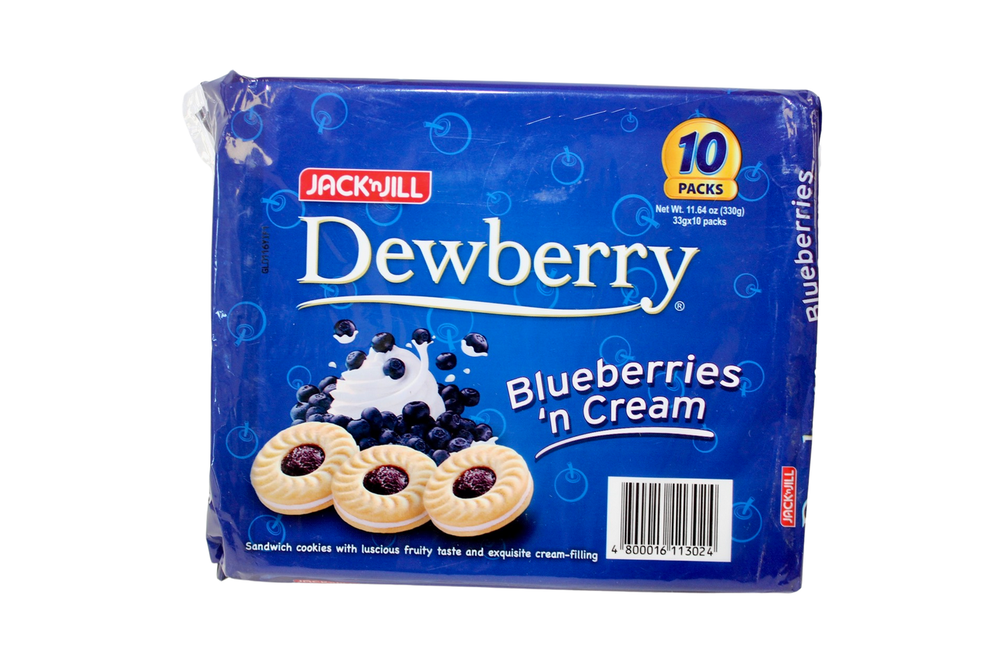 Jack N Jill Dewberry Blueberries N Cream 10pk 330g