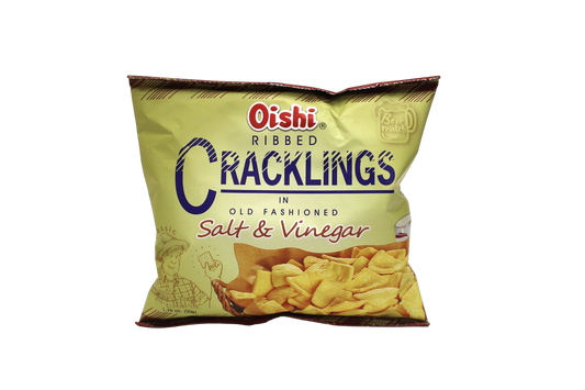 Oishi Ribbed Cracklings (Old Fashioned) Salt & Vinegar 50g