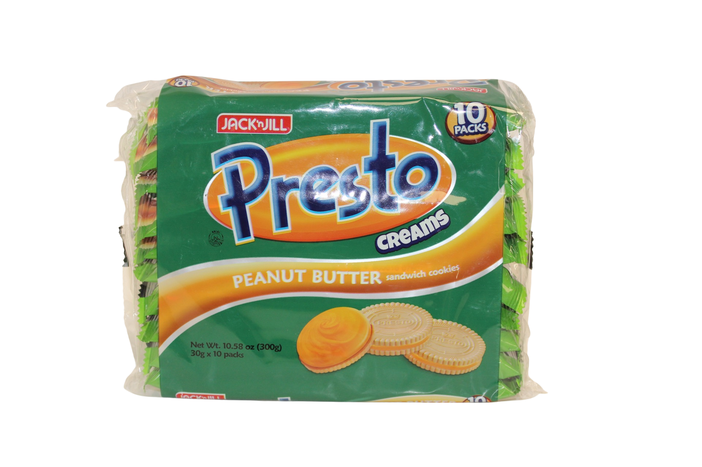 Jack N Jill Presto Creams Peanut Butter 10pk 300g