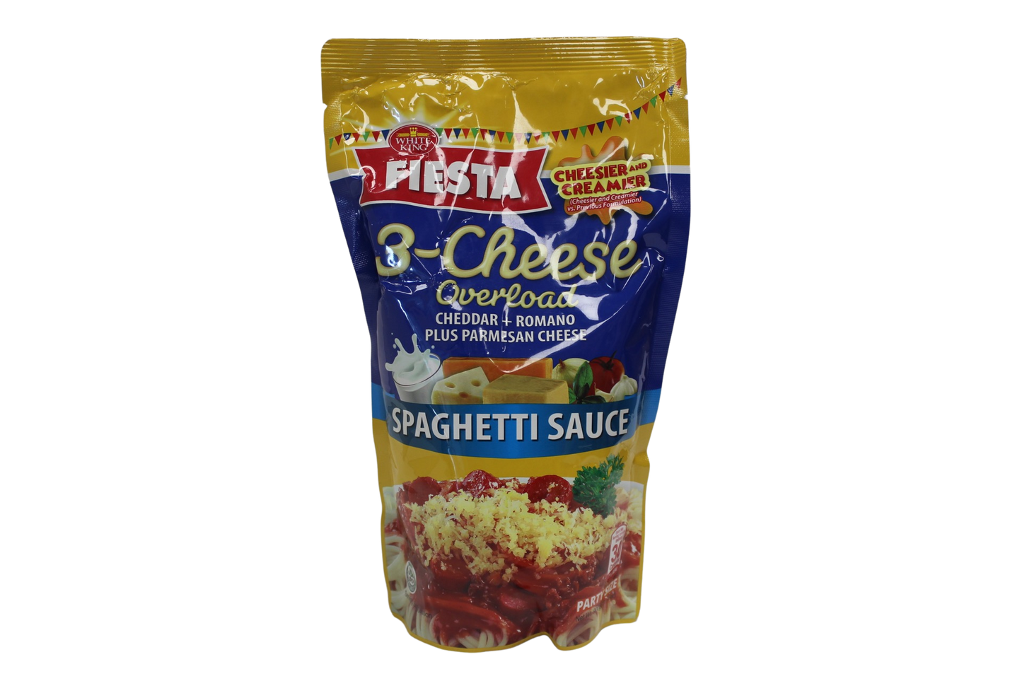 White King Fiesta 3 Cheese Overload (Cheddar Romano Parmesan) Spaghetti Sauce 900g